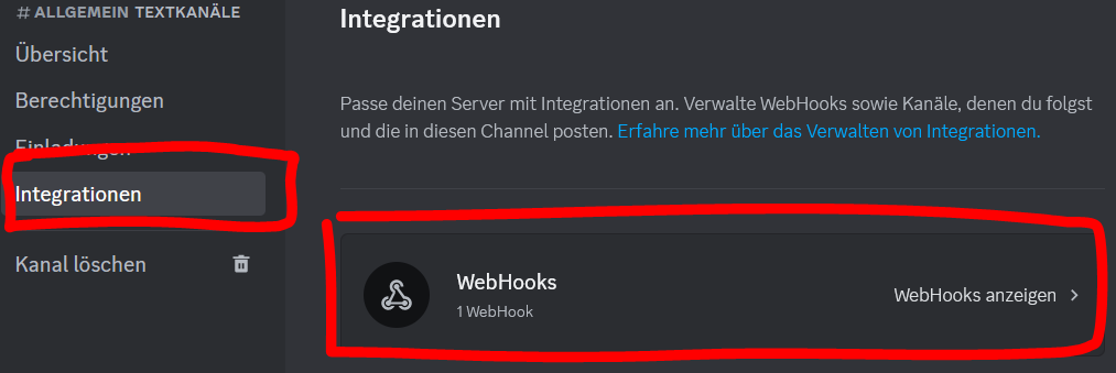 choose webhooks